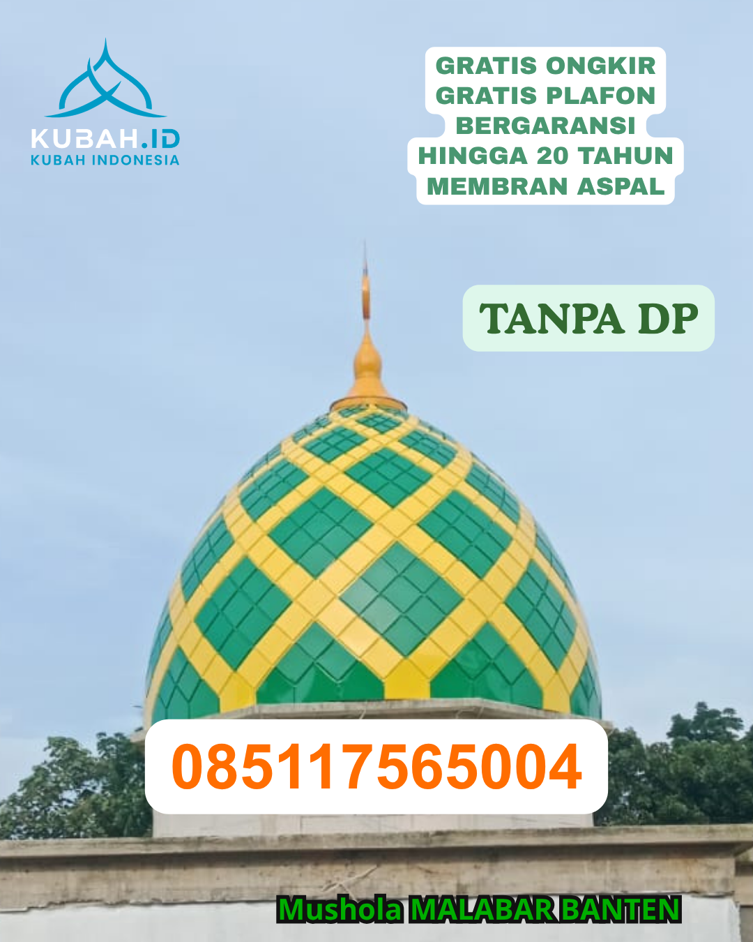 KUBAH MASJID GALVALUME FINISHING RAPI KEC. KARERA KAB. SUMBA TIMUR PROV. NTT WA 085117565004