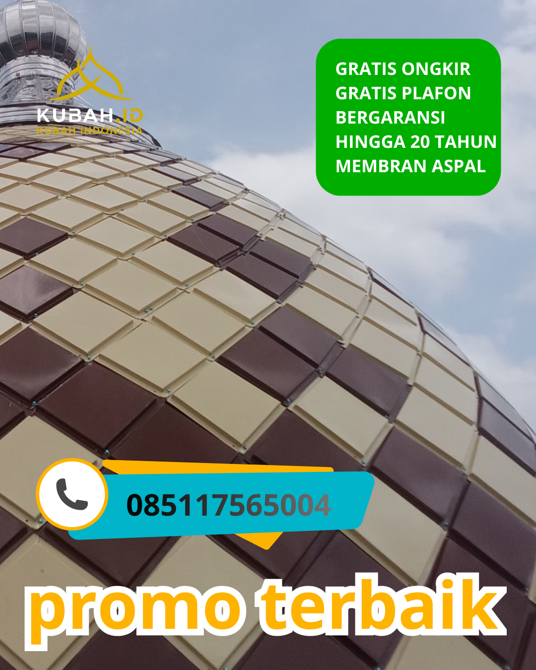 PUSAT KUBAH MASJID GALVALUME MODERN DI KEC. BLANG MANGAT, KOTA LHOKSEUMAWE, ACEH (WA: 085117565004)