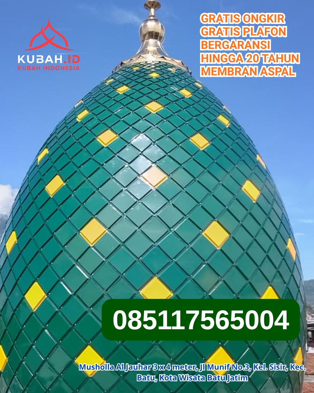 KUBAH STAINLESS STEEL MODERN MENGKILAP KEC. SEBATIK BARAT KAB. NUNUKAN KALIMANTAN UTARA WA 085117565004