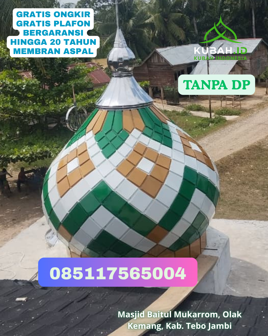 KUBAH MASJID GRC TAMPILAN ELEGAN KEC. GAMBIR JAKARTA PUSAT PROV. JAKARTA WA 085117565004