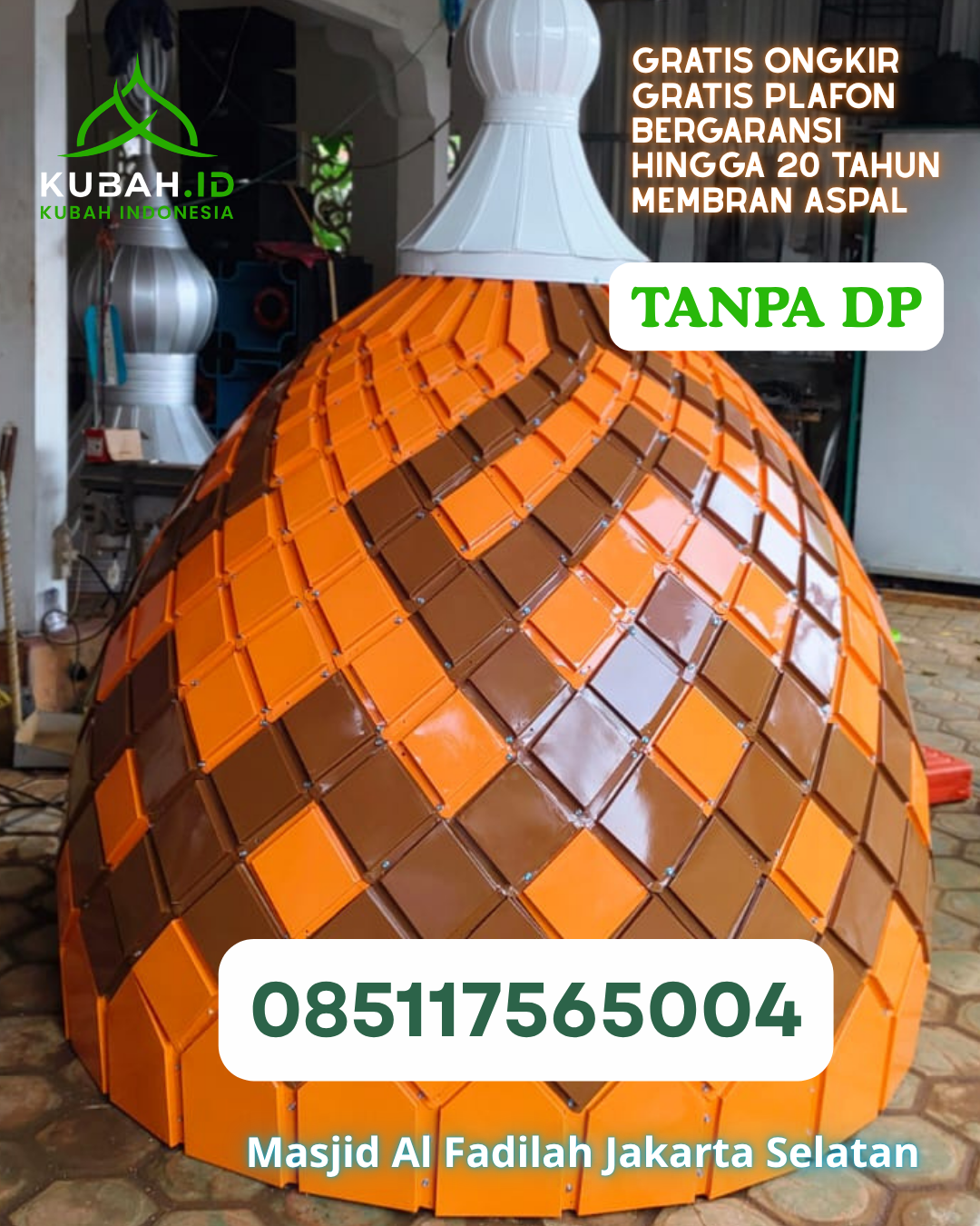 KUBAH MASJID STAINLESS STEEL TAHAN CUACA KEC. BAULA KAB. KOLAKA PROV. SULAWESI TENGGARA WA 085117565004