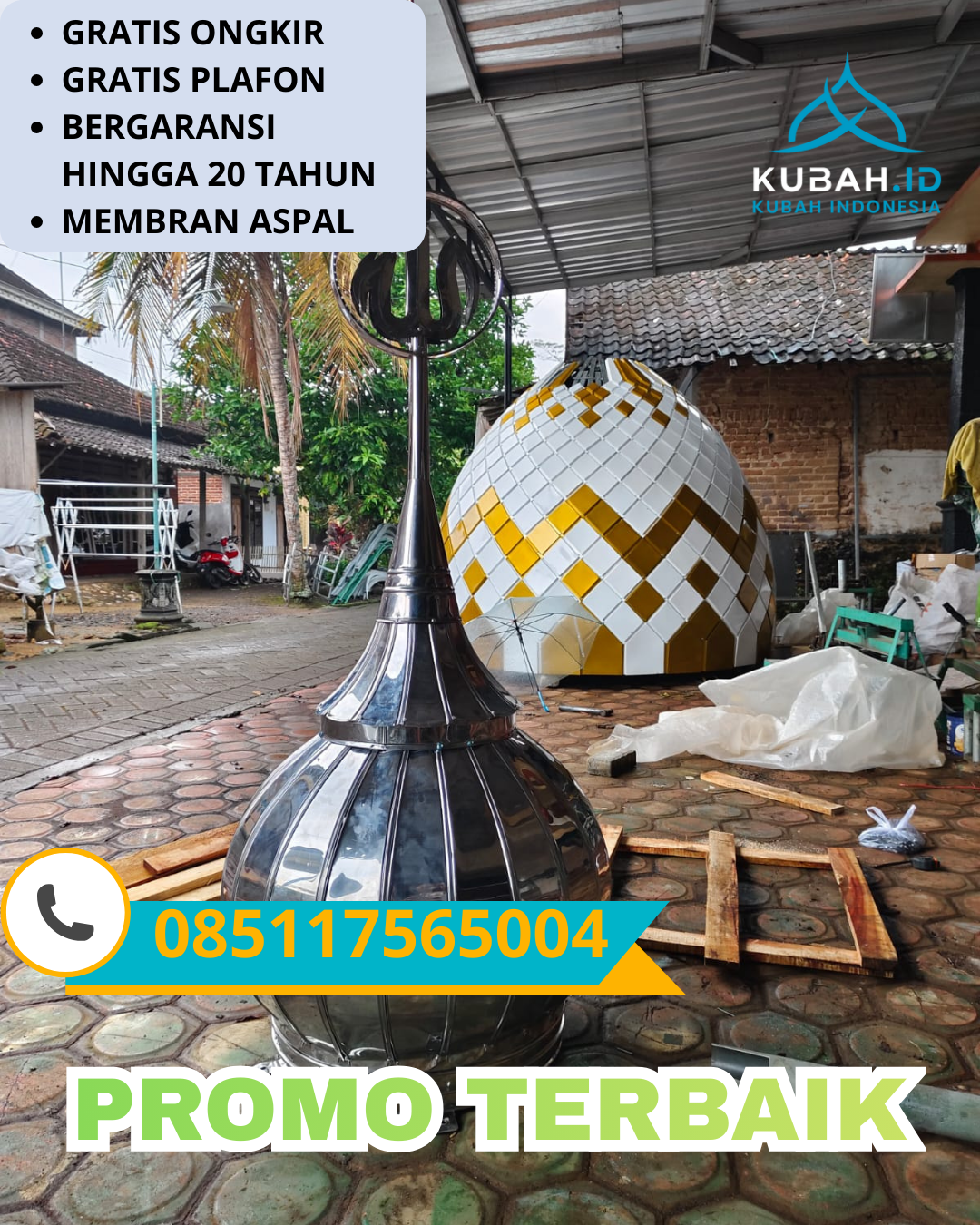 SPESIALIS KUBAH MASJID GALVALUM GARANSI RESMI DI KEC. CIKOLE, KOTA SUKABUMI (WA: 085117565004)