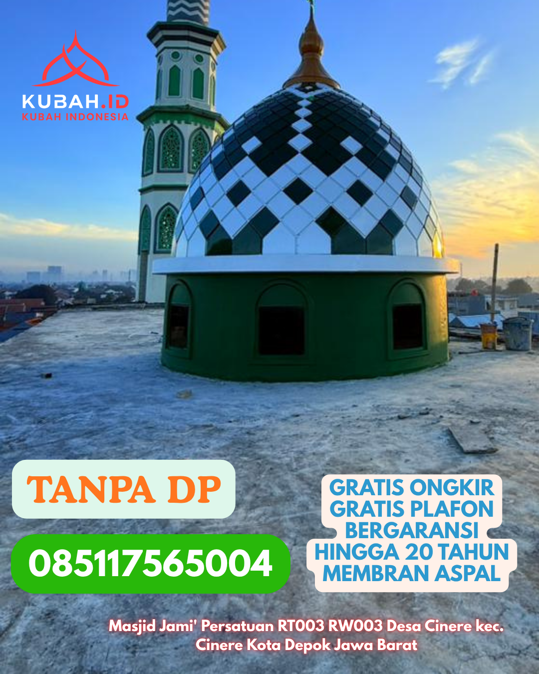 KUBAH MASJID GRC MODERN DAN KUAT KEC. BUA KAB. LUWU PROV. SULAWESI SELATAN WA 085117565004