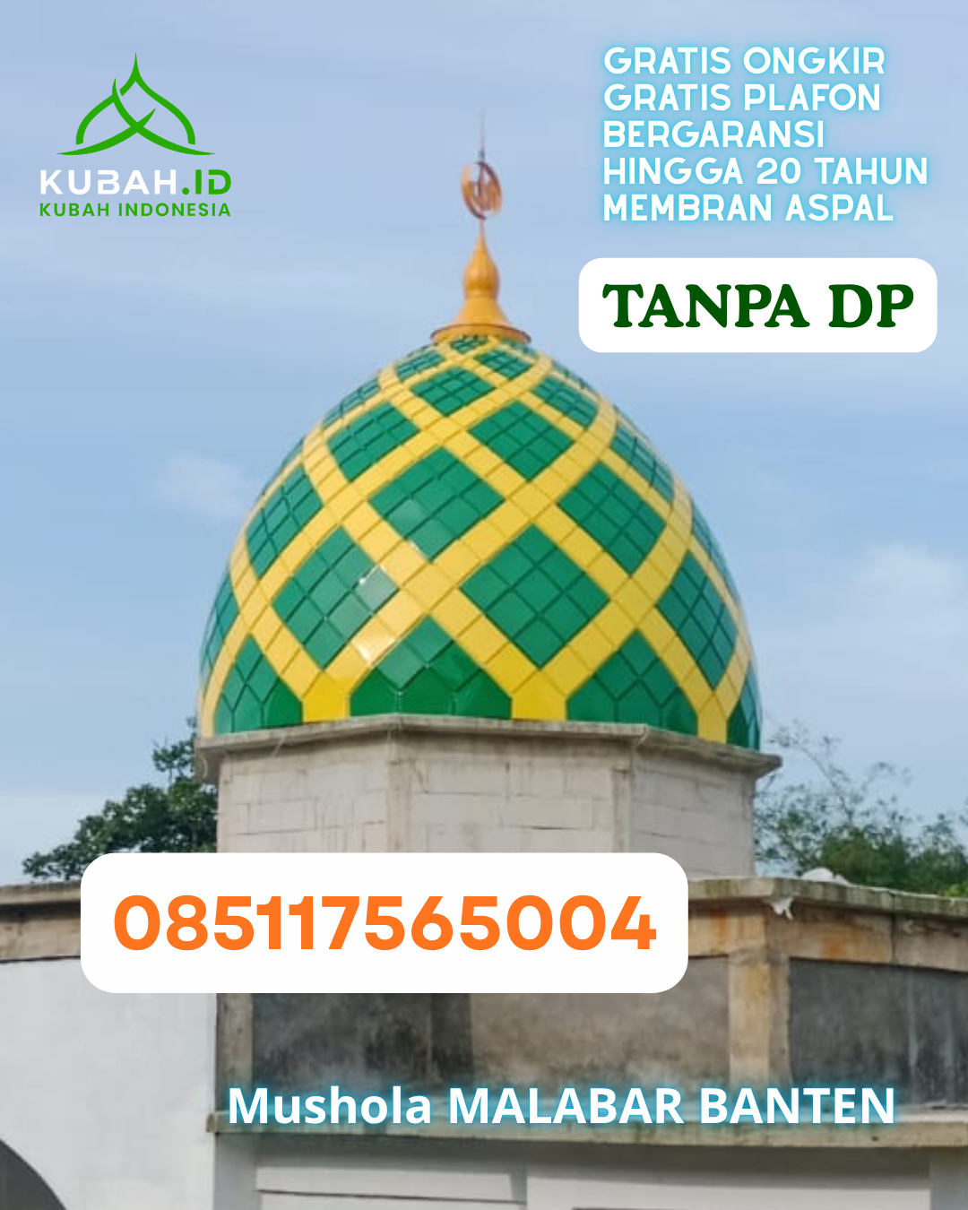 KUBAH MASJID STAINLESS STEEL TAHAN LAMA KEC. TIKALA KOTA MANADO PROV. SULAWESI UTARA WA 085117565004