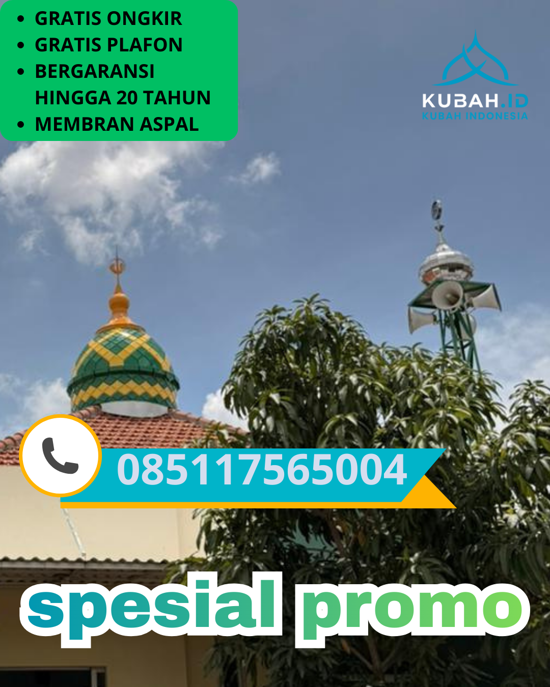 KUBAH MASJID GALVALUME HARGA TERJANGKAU DI KEC. MAGELANG UTARA, KOTA MAGELANG, JAWA TENGAH (WA: 085117565004)