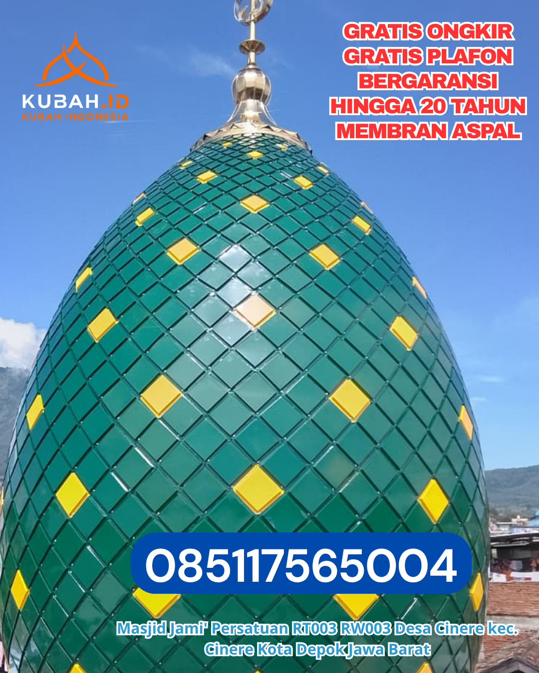 KUBAH GALVALUME KUAT ANTI KARAT KEC. WARA SELATAN KOTA PALOPO SULAWESI SELATAN WA 085117565004