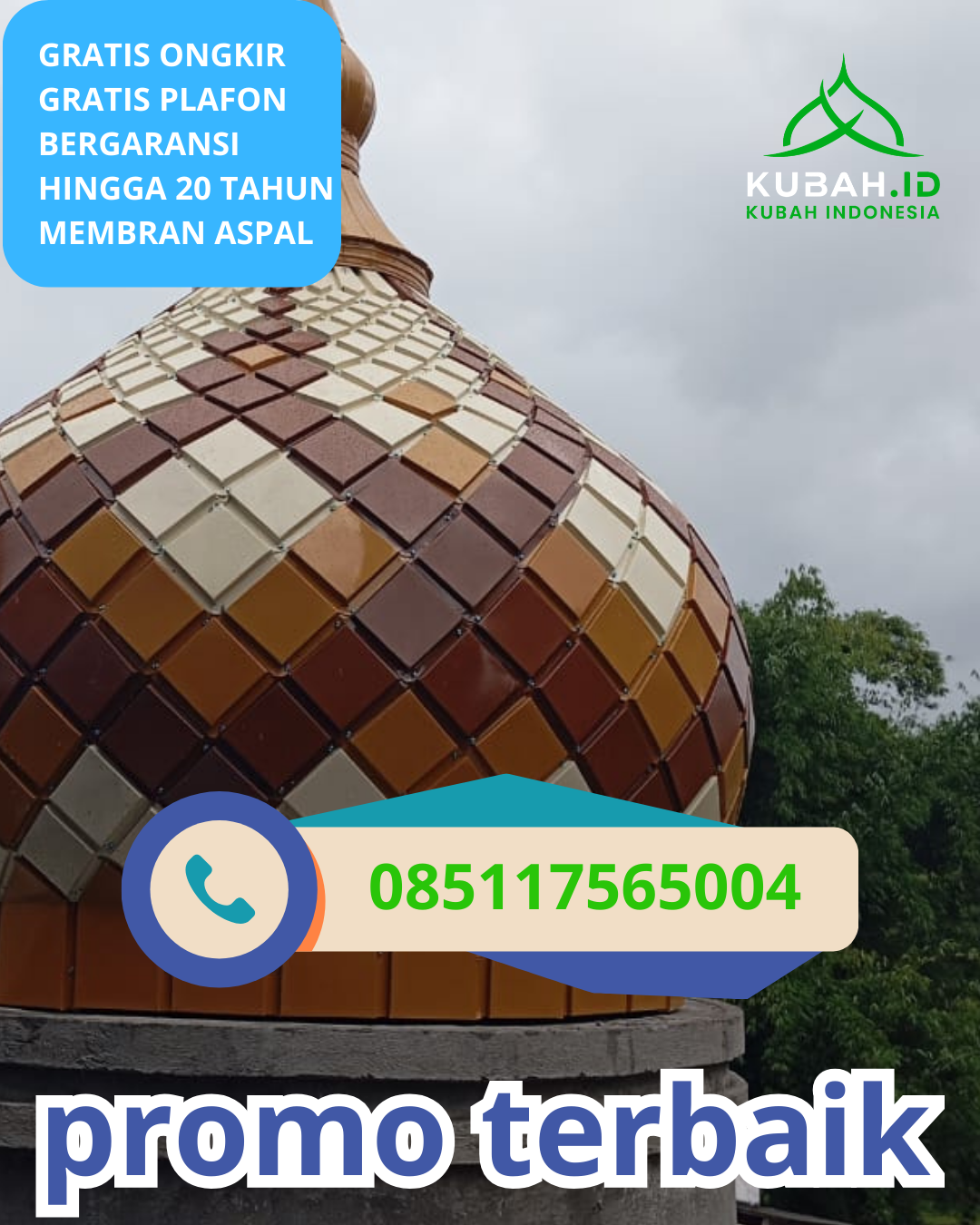 PABRIK KUBAH MASJID GALVALUME MODERN DI KEC. PERAK, KAB. JOMBANG, JAWA TIMUR (WA: 085117565004)