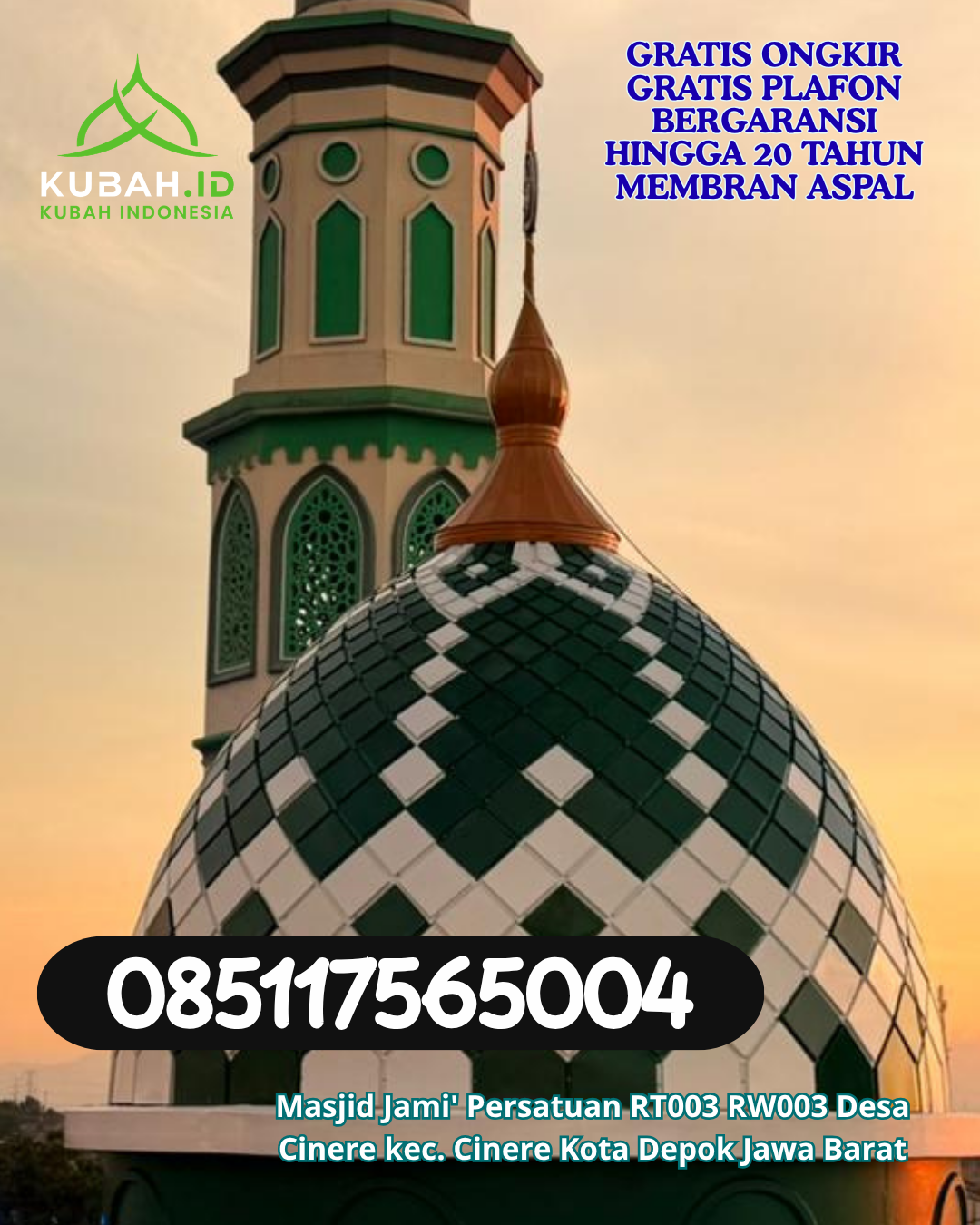KUBAH STAINLESS STEEL MODERN MENGKILAP KEC. MALINAU SELATAN KAB. MALINAU KALIMANTAN UTARA WA 085117565004