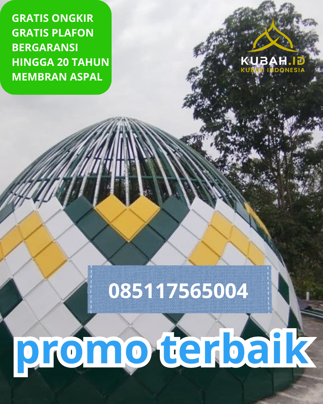 JUAL KUBAH MASJID GALVALUME PREMIUM DI KEC. LECES, KAB. PROBOLINGGO, JAWA TIMUR (WA: 085117565004)