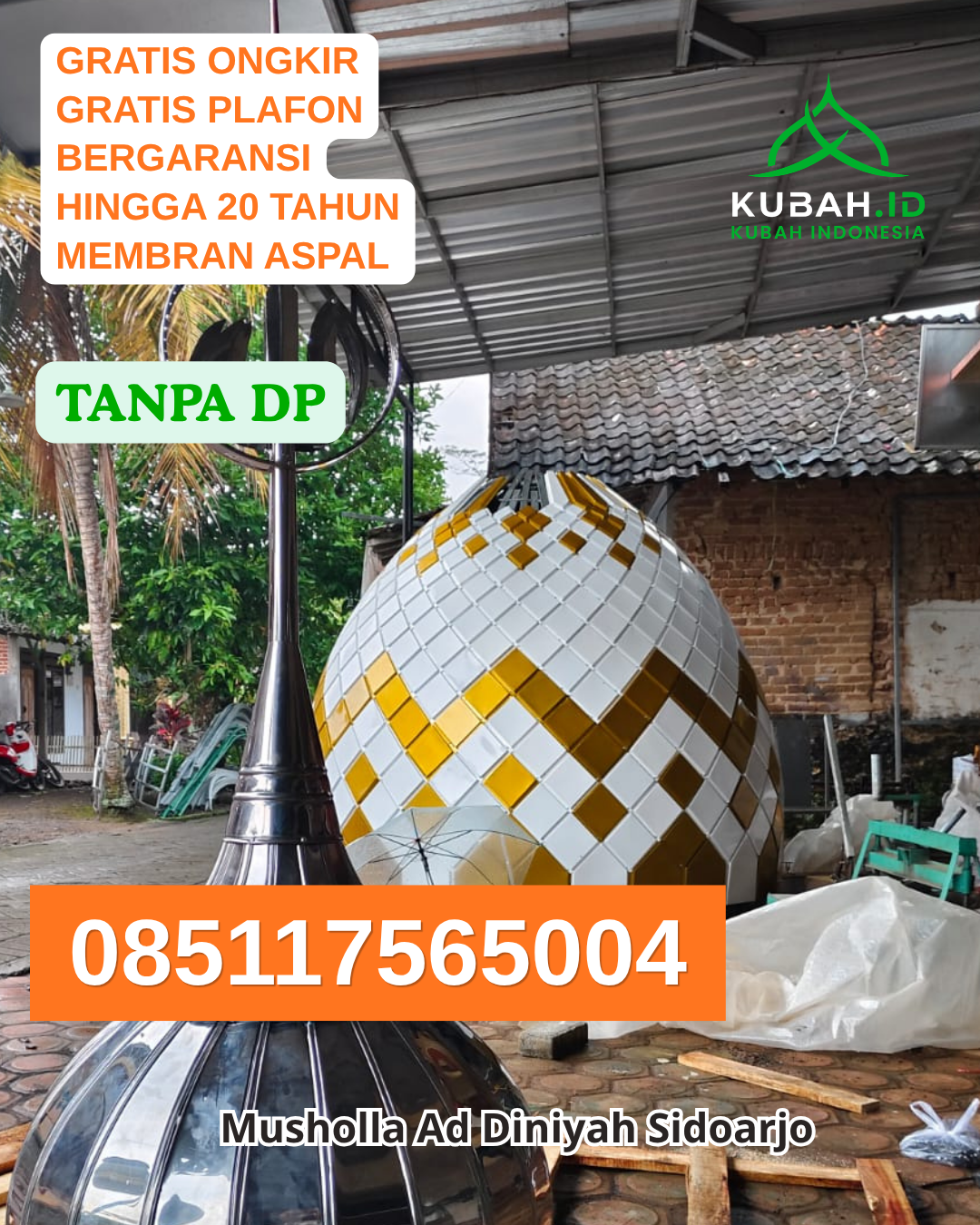 KUBAH MASJID GALVALUME MODEL ELEGAN KEC. ENDE SELATAN KAB. ENDE PROV. NTT WA 085117565004