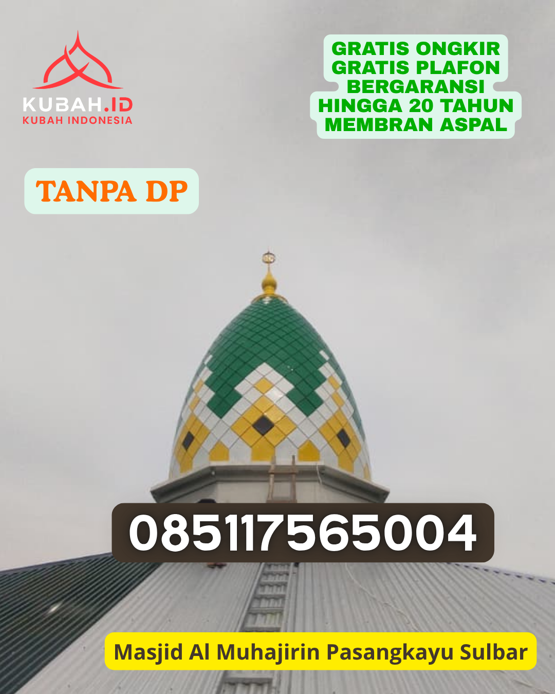 KUBAH MASJID GRC MODEL KEKINIAN KEC. ANDIR KOTA BANDUNG PROV. JABAR WA 085117565004
