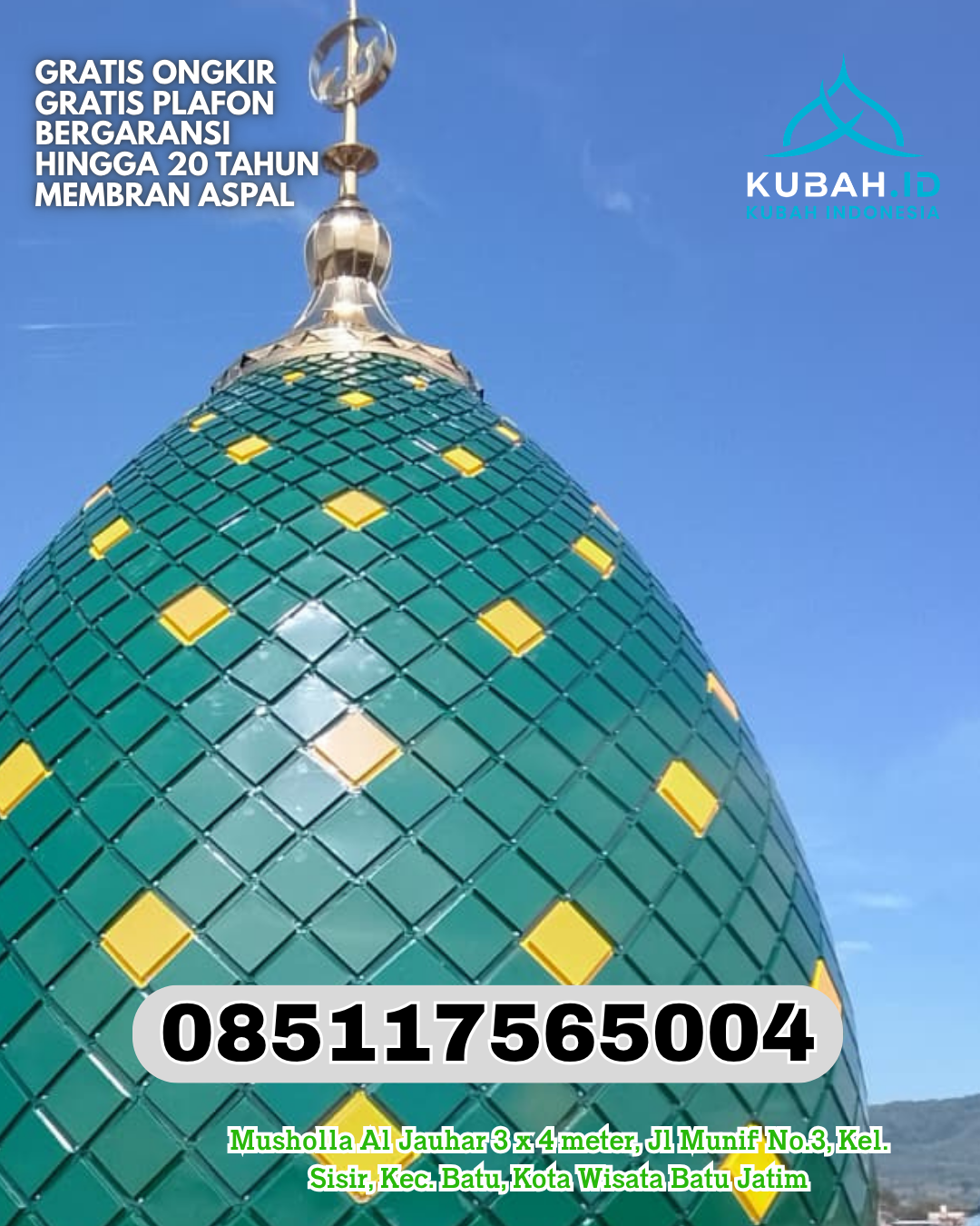 KUBAH STAINLESS STEEL ANTI KARAT KEC. BABIRIK KAB. HULU SUNGAI UTARA KALIMANTAN SELATAN WA 085117565004