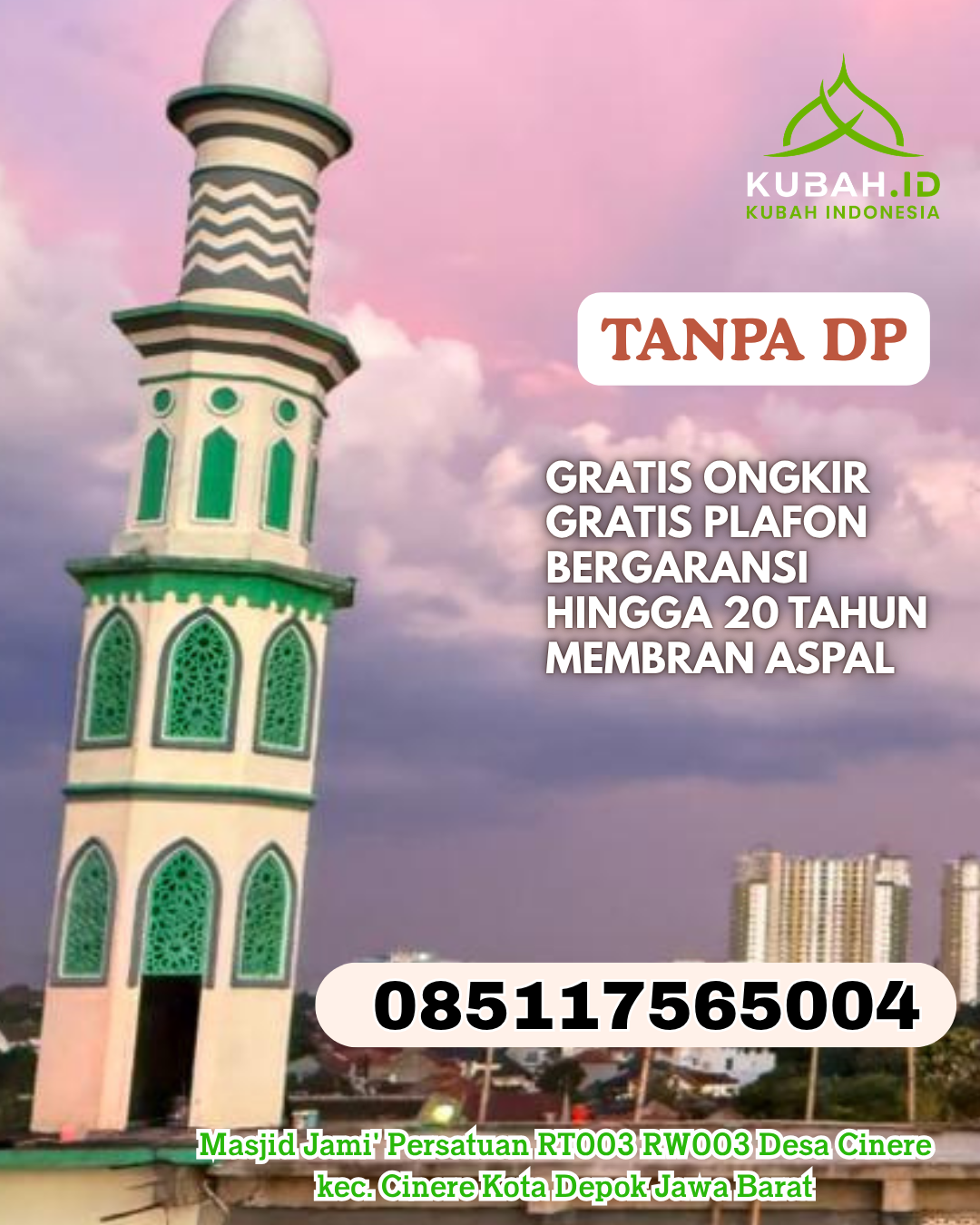 KUBAH MASJID ENAMEL WARNA MENAWAN KEC. PEKAT KAB. DOMPU PROV. NUSA TENGGARA BARAT WA 085117565004