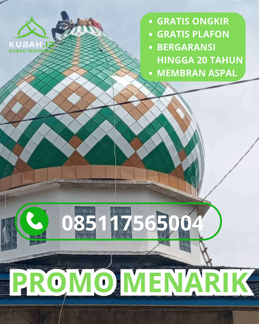 PUSAT KUBAH MASJID GALVALUME MODERN DI KEC. BLANGPIDIE, KAB. ACEH BARAT DAYA, ACEH (WA: 085117565004)