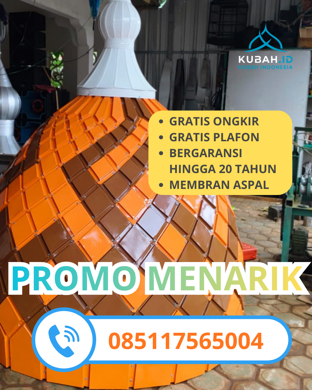 KUBAH MASJID GALVALUME BERKUALITAS BERGARANSI DI KEC. SINGOSARI, KAB. MALANG, JAWA TIMUR (WA: 085117565004)