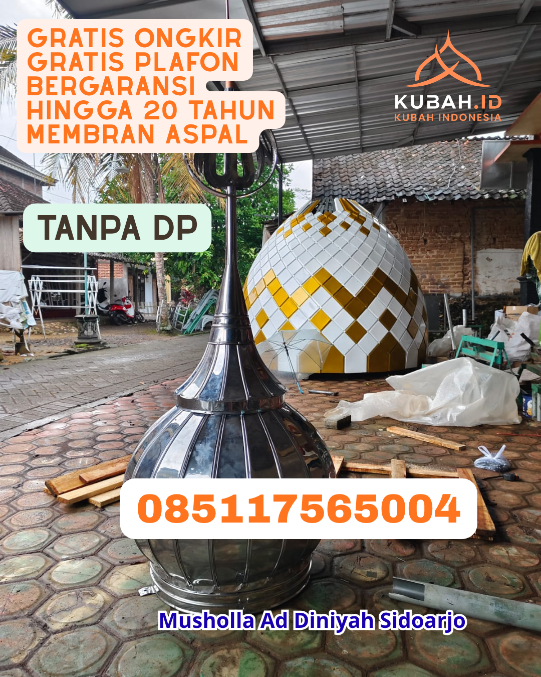 KUBAH MASJID GALVALUME BERGARANSI RESMI KEC. DOMPU KAB. DOMPU PROV. NUSA TENGGARA BARAT WA 085117565004