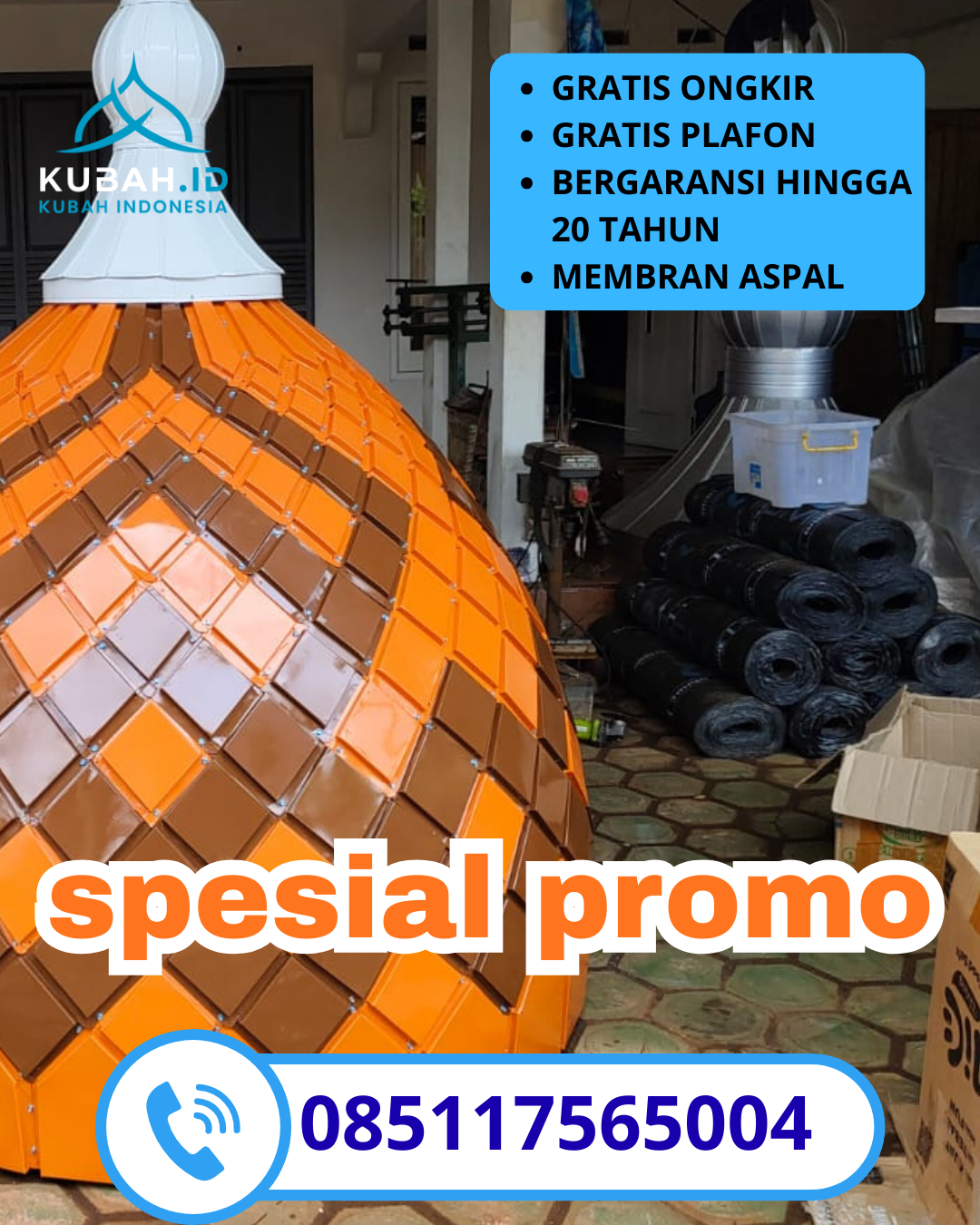 PUSAT KUBAH MASJID GALVALUME MODERN DI KEC. MEDAN BARU, KOTA MEDAN, SUMATERA UTARA (WA: 085117565004)