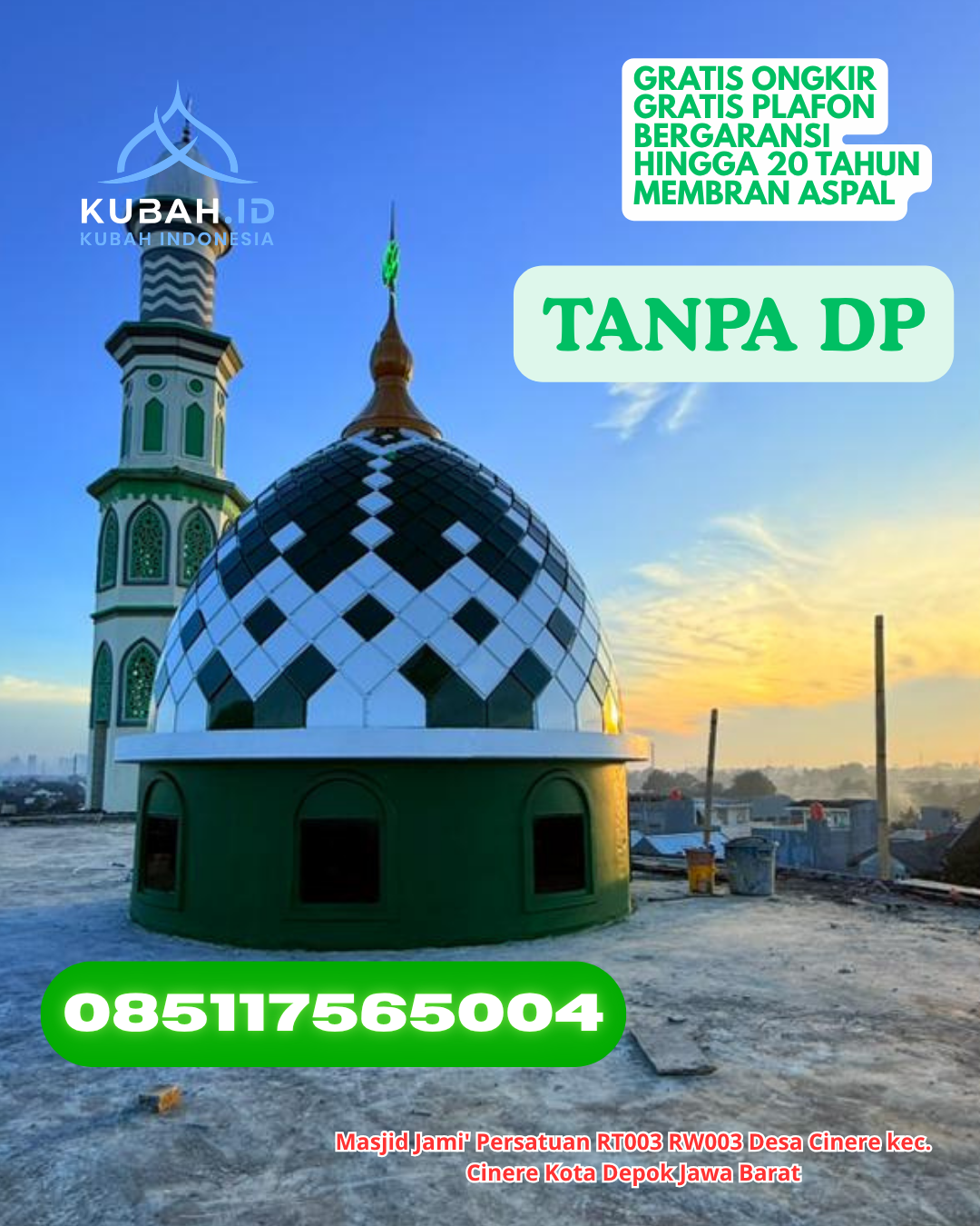 KUBAH MASJID ENAMEL ELEGAN TAHAN LAMA KEC. ULUERE KAB. BANTAENG SULAWESI SELATAN WA 085117565004