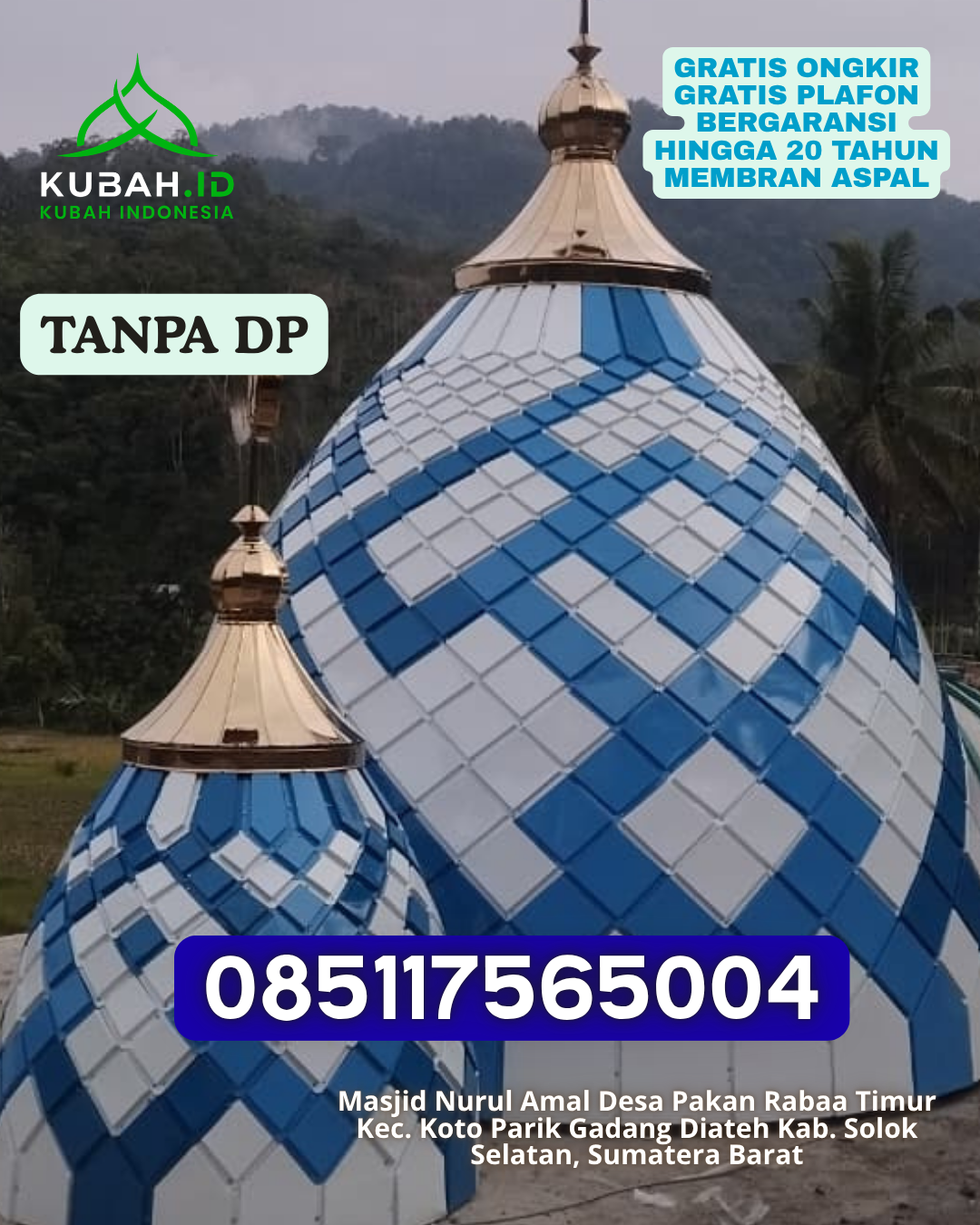KUBAH MASJID GRC DESAIN ELEGAN KEC. MAESA KOTA BITUNG PROV. SULAWESI UTARA WA 085117565004