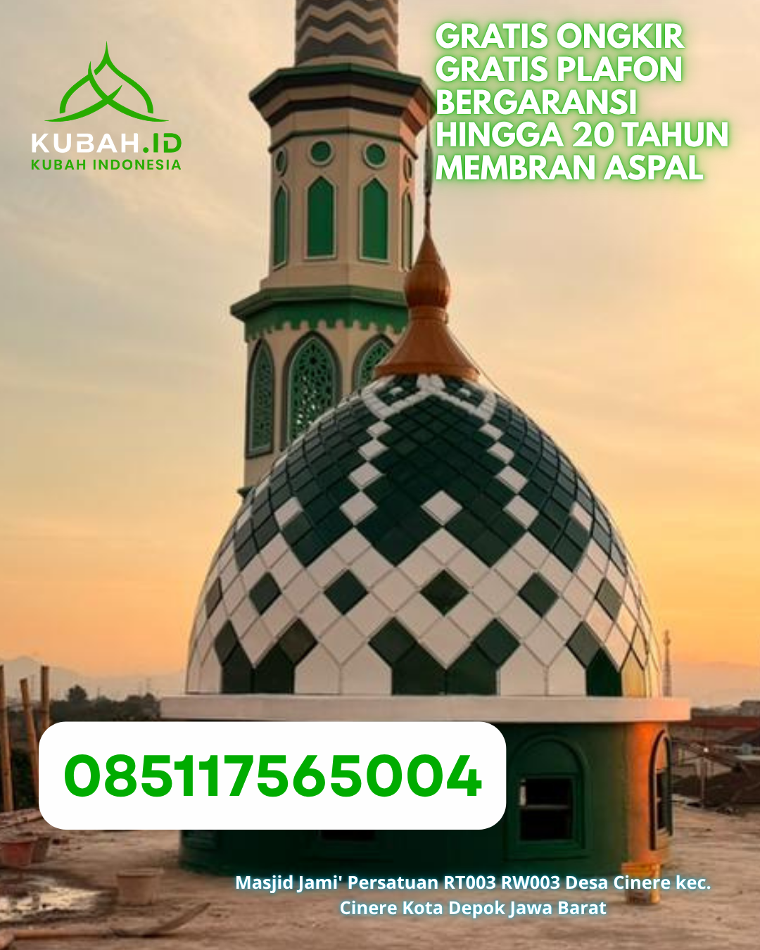 KUBAH STAINLESS STEEL MODERN MENGKILAP KEC. KAHAYAN KUALA KAB. PULANG PISAU KALIMANTAN TENGAH WA 085117565004