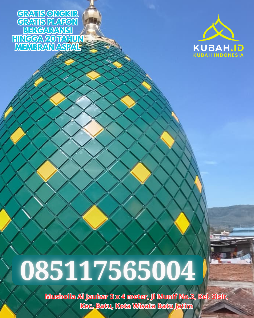 KUBAH MASJID HARGA MURAH BANYAK PILIHAN KEC. TANJUNG PALAS KAB. BULUNGAN KALIMANTAN UTARA WA 085117565004