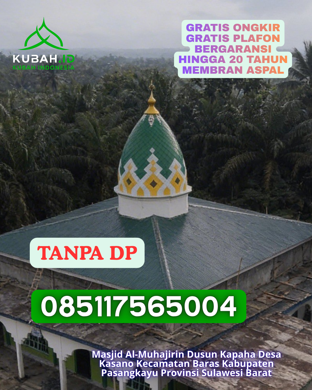 PRODUKSI KUBAH MASJID GRC BERKUALITAS KEC. SANGALLA KAB. TANA TORAJA PROV. SULAWESI SELATAN WA 085117565004