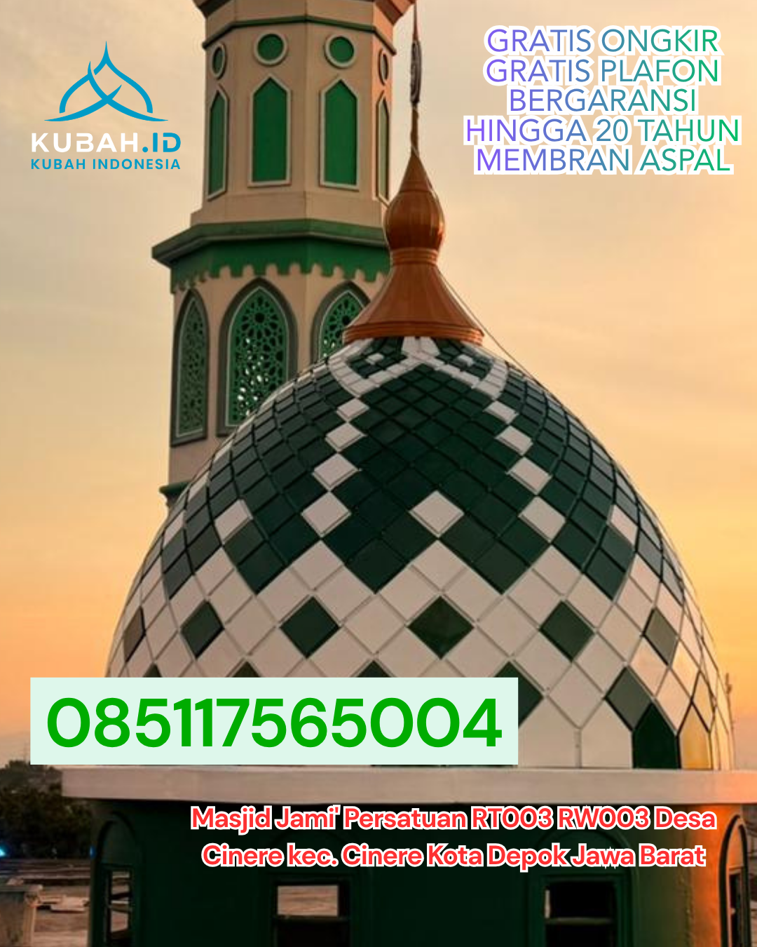 KUBAH STAINLESS STEEL MODERN MENGKILAP KEC. WARA UTARA KOTA PALOPO SULAWESI SELATAN WA 085117565004