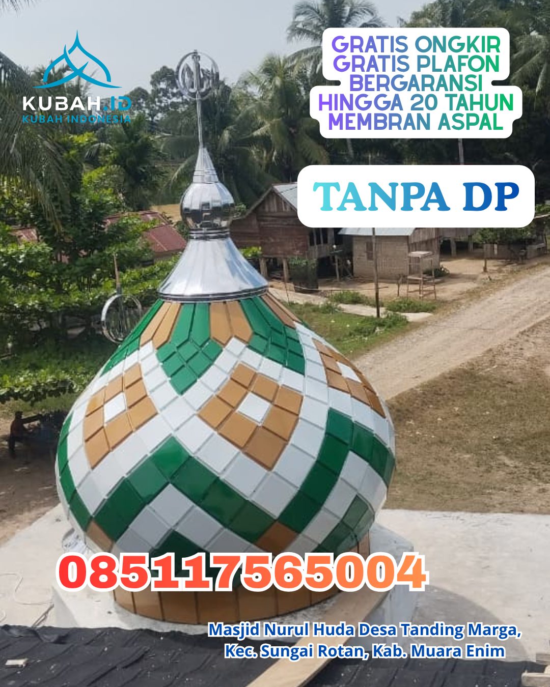 KUBAH MASJID GRC PRODUKSI LANGSUNG KEC. MARIORIAWA KAB. SOPPENG PROV. SULAWESI SELATAN WA 085117565004