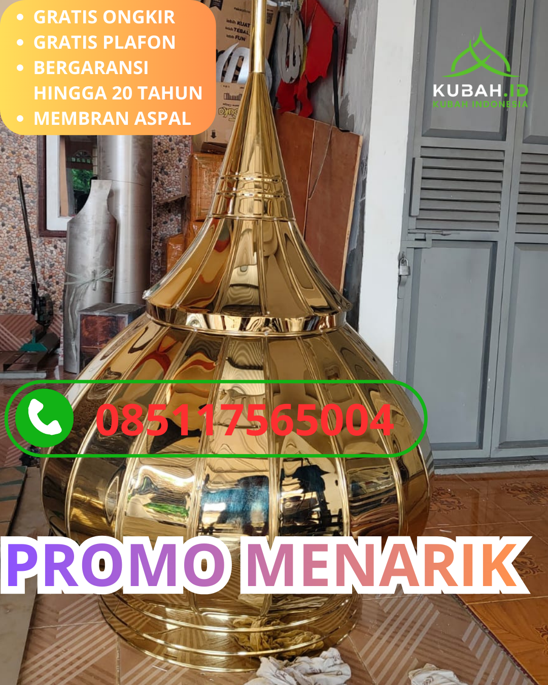 PUSAT KUBAH MASJID GALVALUME BERKUALITAS DI KEC. TAKERAN, KAB. MAGETAN, JAWA TIMUR (WA: 085117565004)