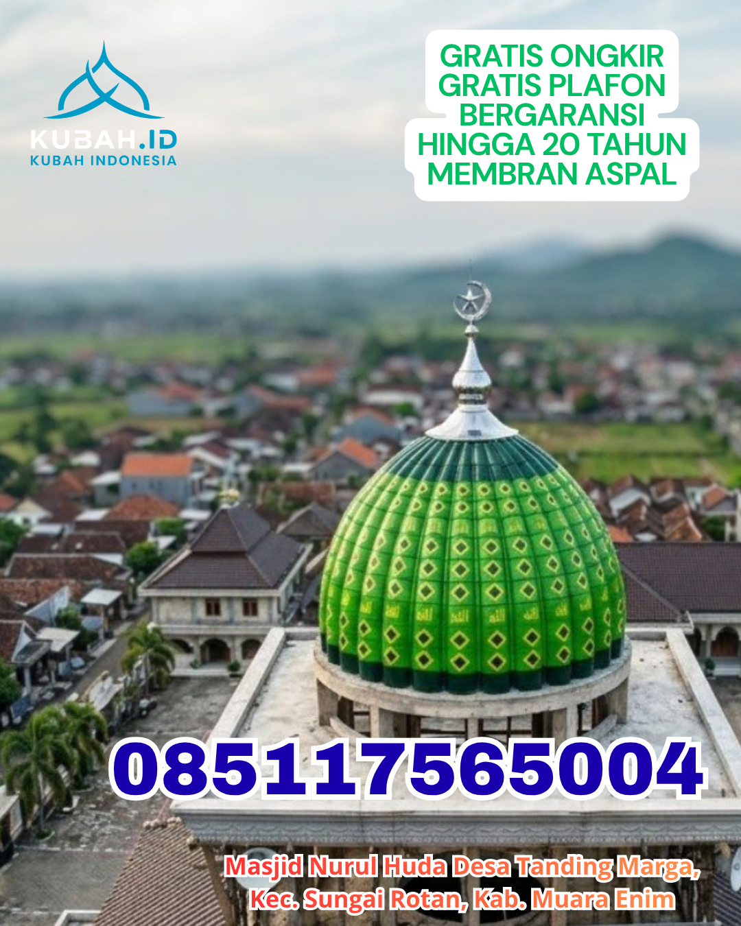 KUBAH MASJID GALVALUME DESAIN MODERN DI BALIKPAPAN KOTA, KOTA BALIKPAPAN, KALIMANTAN TIMUR (WA: 085117565004)