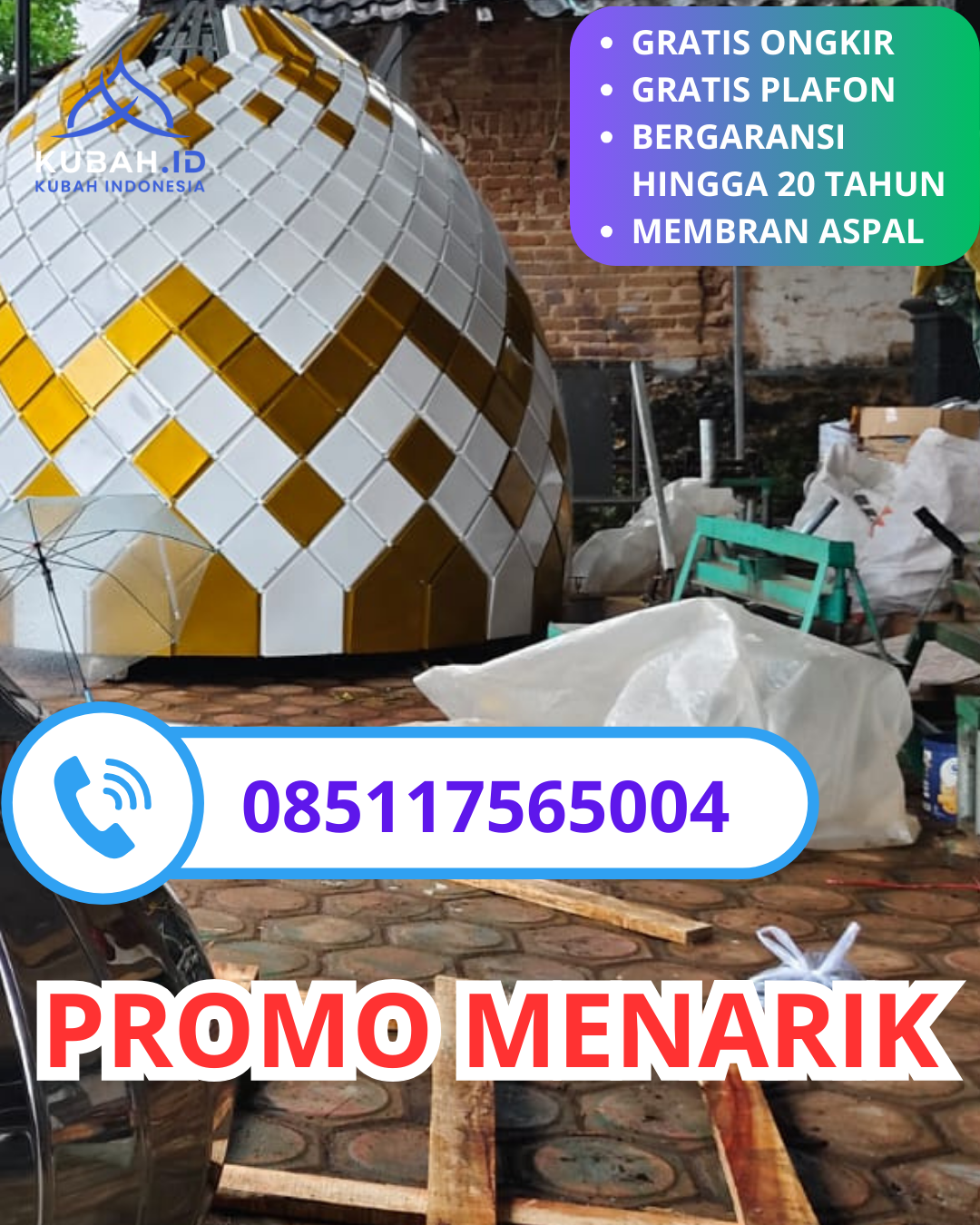JUAL KUBAH MASJID GALVALUME PREMIUM DI KEC. MIJEN, KOTA SEMARANG, JAWA TENGAH (WA: 085117565004)