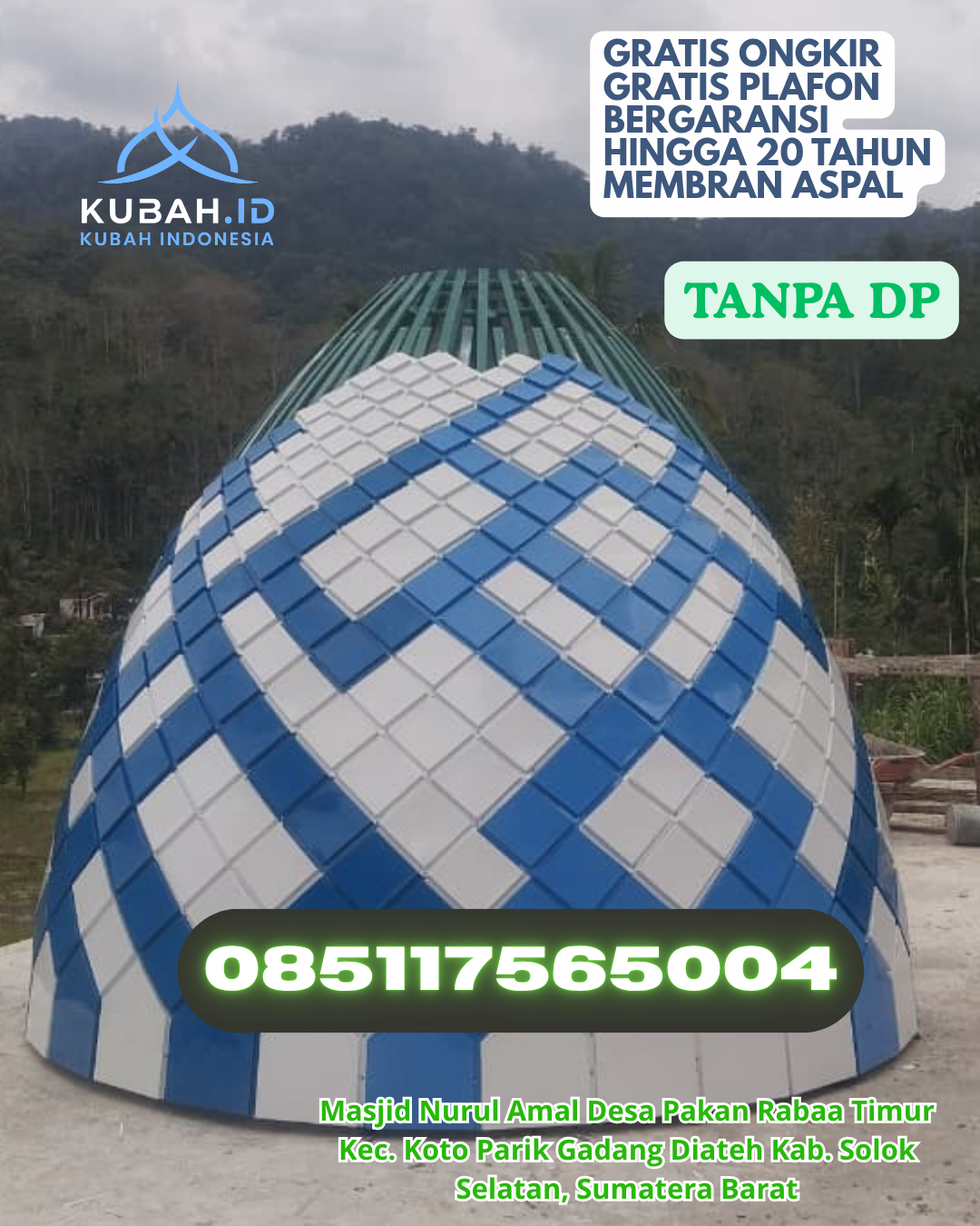 KUBAH MASJID ENAMEL MOTIF MENAWAN KEC. WABULA KAB. BUTON PROV. SULAWESI TENGGARA WA 085117565004