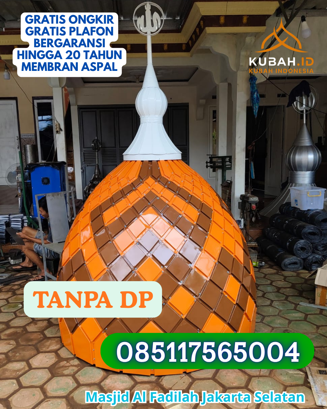 JUAL KUBAH MASJID GALVALUME MODERN KEC. LUWUK KAB. BANGGAI PROV. SULAWESI TENGAH WA 085117565004