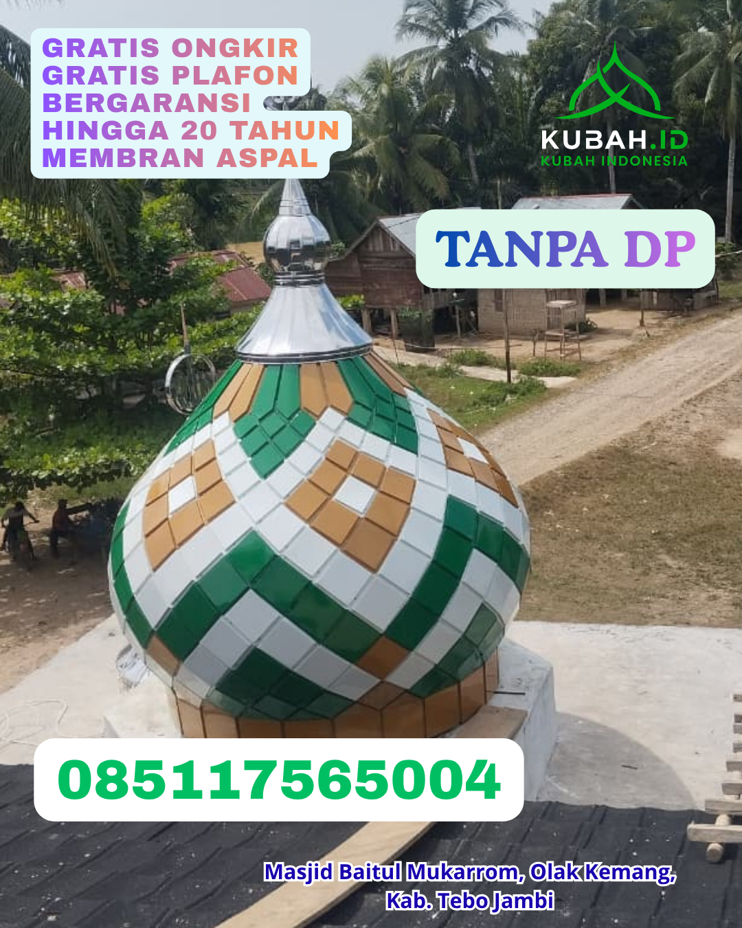 JUAL KUBAH MASJID GALVALUME HARGA TERJANGKAU KEC. MALILI KAB. LUWU TIMUR PROV. SULAWESI SELATAN WA 085117565004
