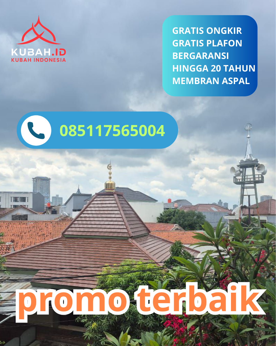 KUBAH MASJID GALVALUME HARGA TERJANGKAU DI KEC. PESANTREN, KOTA KEDIRI, JAWA TIMUR (WA: 085117565004)