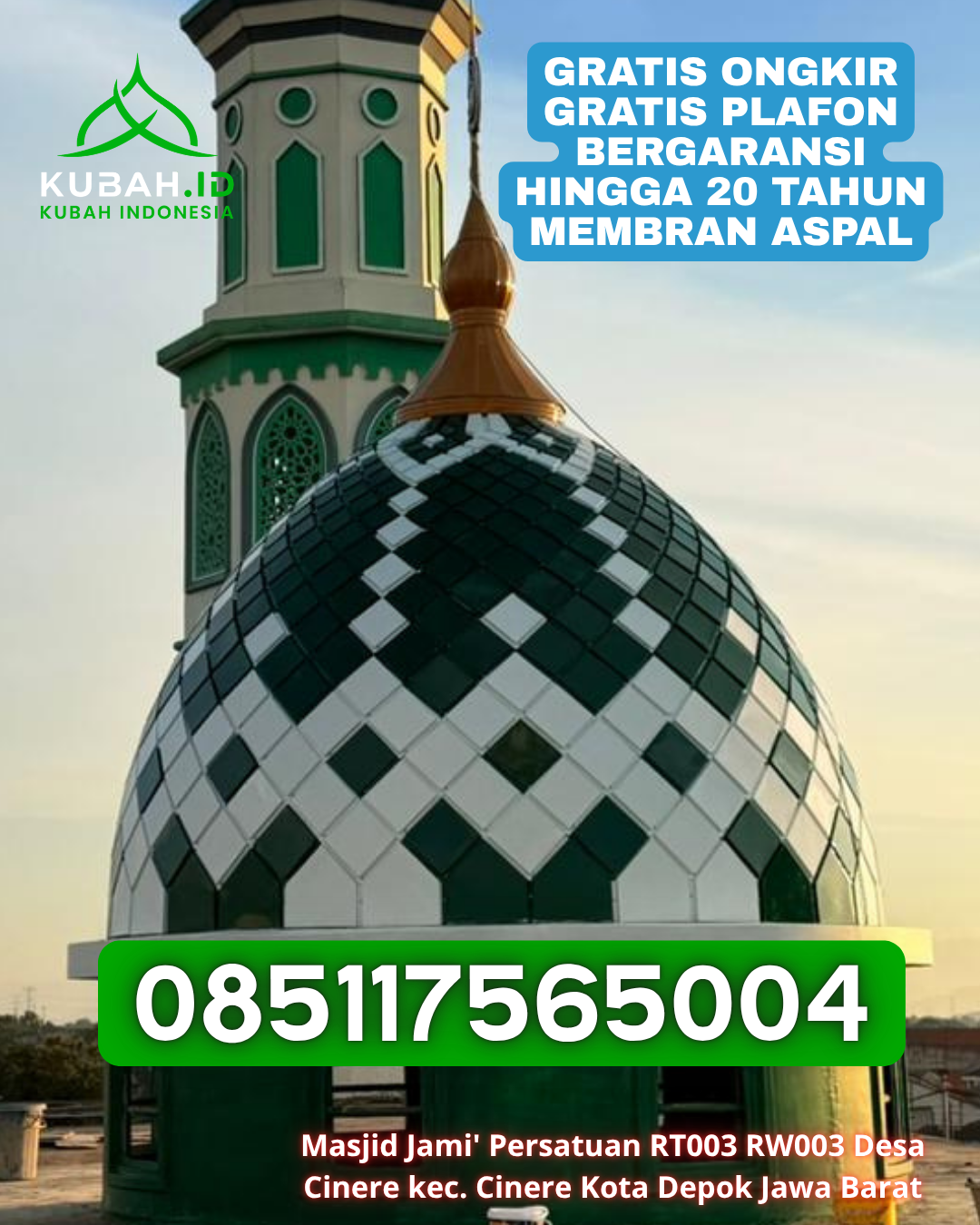 PRODUKSI KUBAH GRC BERGARANSI KEC. ANJIR PASAR KAB. BARITO KUALA KALIMANTAN SELATAN WA 085117565004
