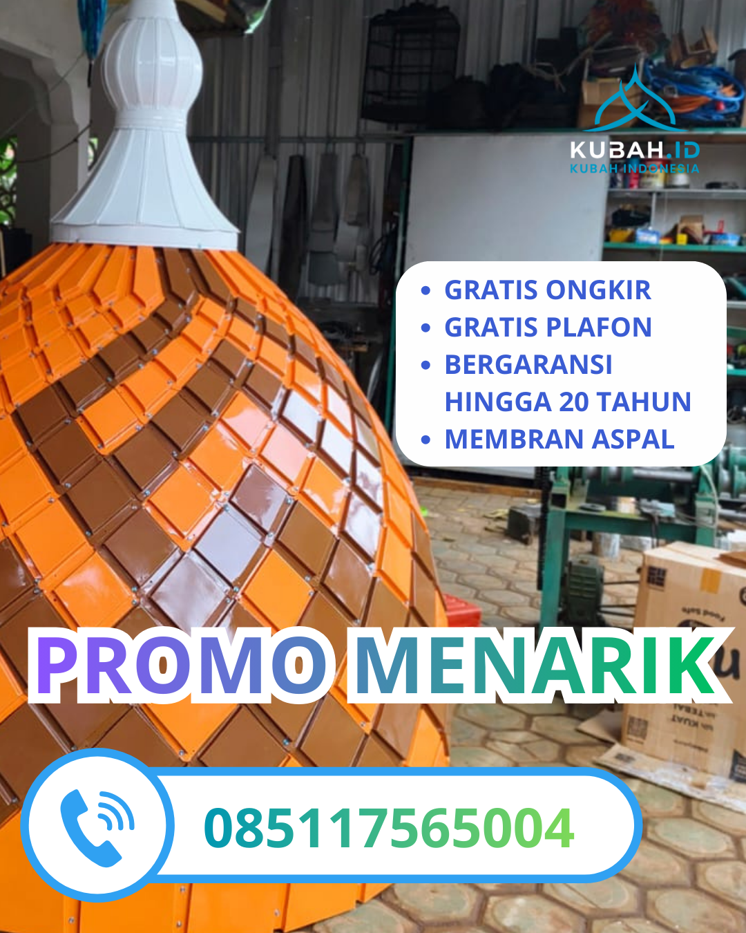 KUBAH MASJID GALVALUME BERKUALITAS BERGARANSI DI KEC. BUMIAJI, KOTA BATU, JAWA TIMUR (WA: 085117565004)