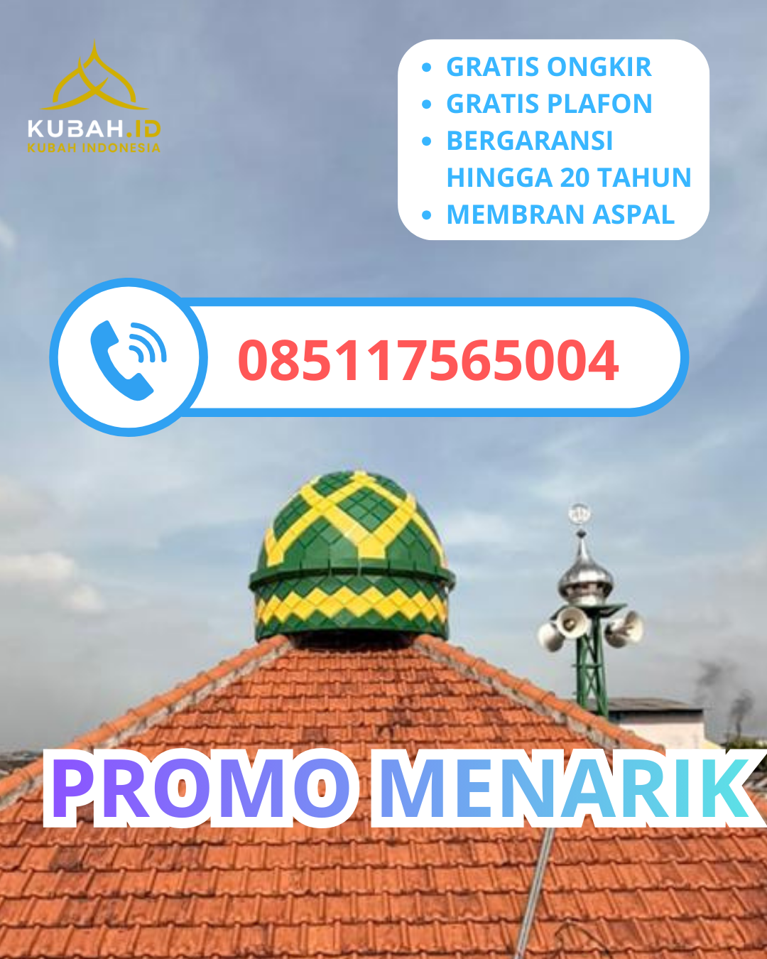 PUSAT KUBAH MASJID GALVALUME BERKUALITAS DI KEC. RAMBIPUJI, KAB. JEMBER, JAWA TIMUR (WA: 085117565004)