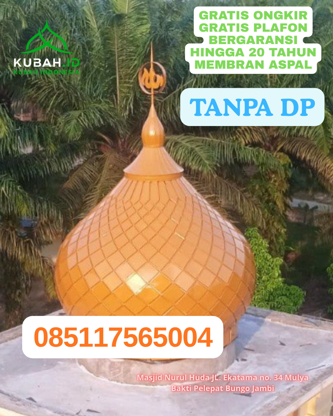 KUBAH MASJID GRC PRODUKSI LANGSUNG KEC. SINJAI SELATAN KAB. SINJAI PROV. SULAWESI SELATAN WA 085117565004