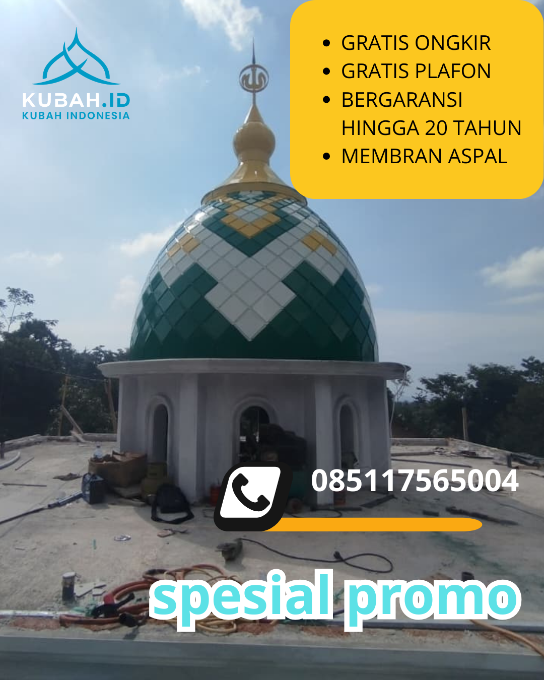 PUSAT KUBAH MASJID GALVALUM BERKUALITAS DI KEC. RAWALUMBU, KOTA BEKASI (WA: 085117565004)