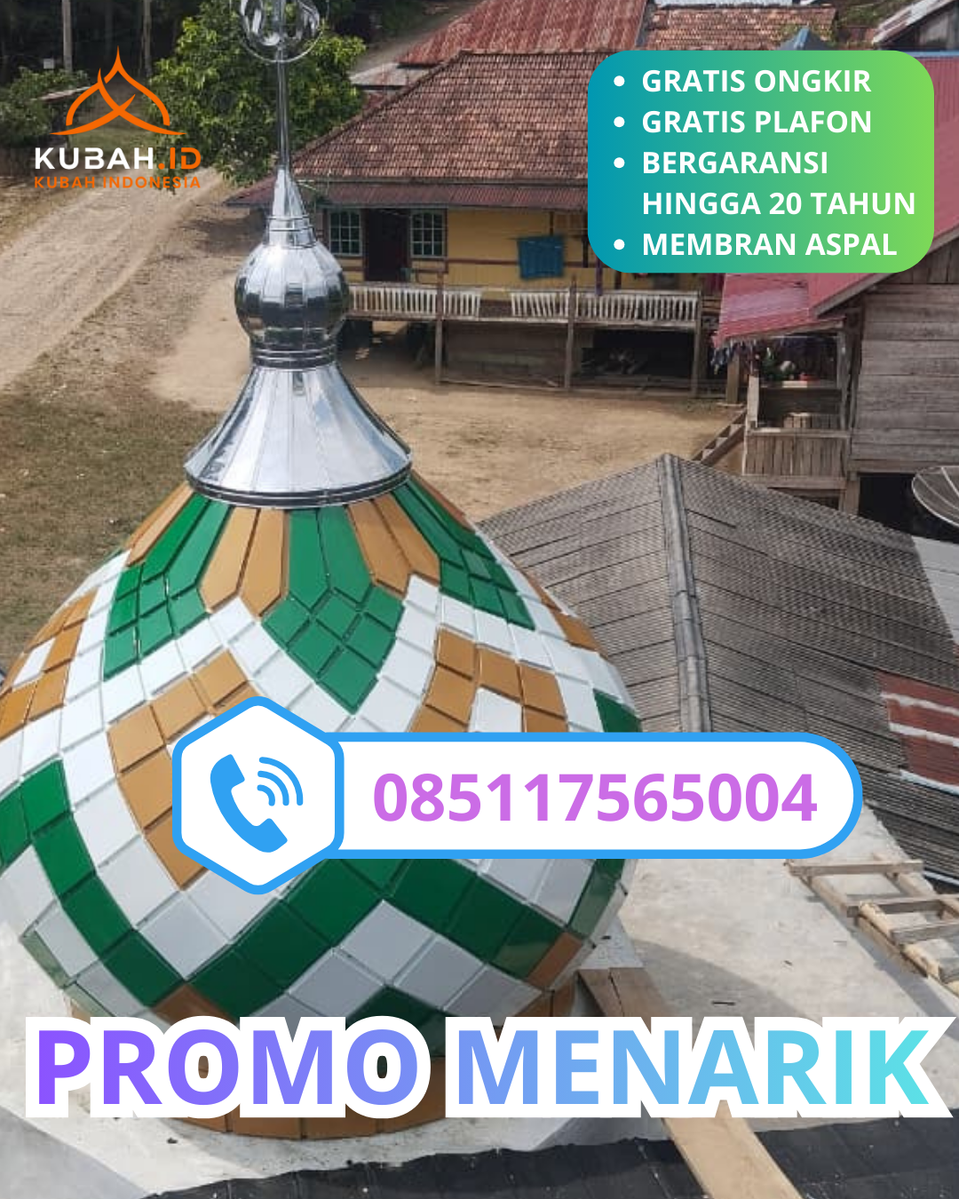 PUSAT KUBAH MASJID GALVALUME MODERN DI KEC. JEUNIEB, KAB. BIREUEN, ACEH (WA: 085117565004)