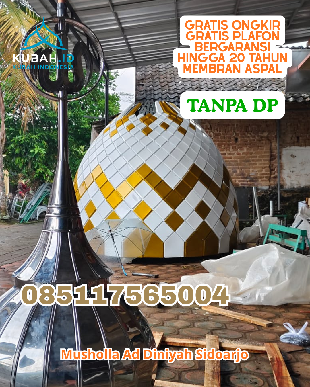 KUBAH MASJID ENAMEL WARNA TAHAN LAMA KEC. WOLOJITA KAB. ENDE PROV. NTT WA 085117565004
