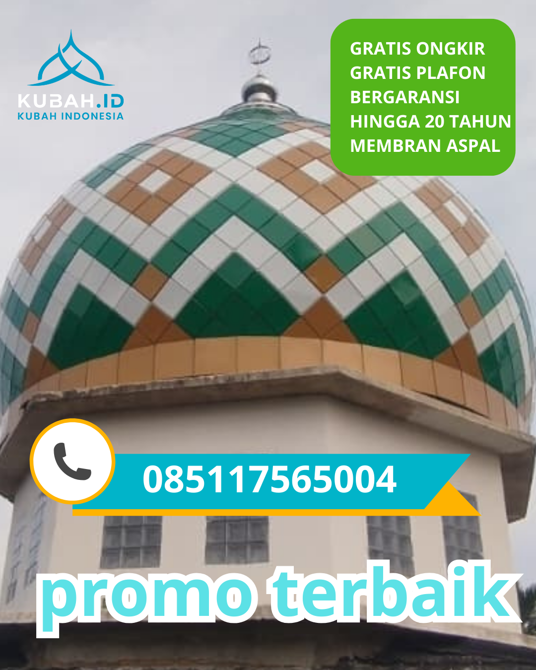 PUSAT KUBAH MASJID GALVALUME MODERN DI KEC. LAWE SIGALA-GALA, KAB. ACEH TENGGARA, ACEH (WA: 085117565004)