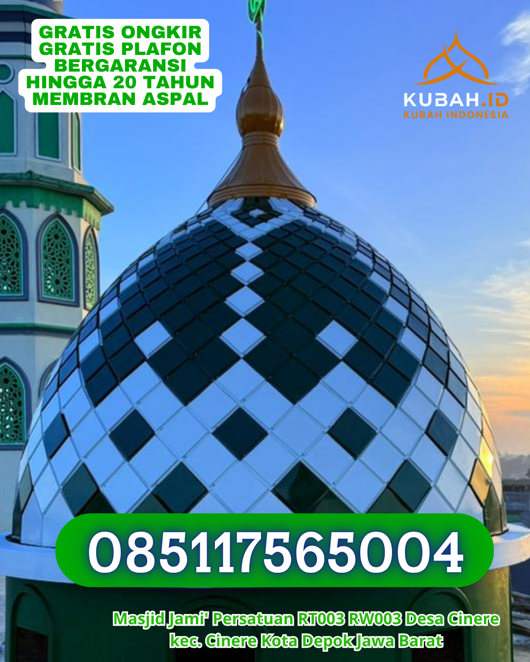 KUBAH GRC DESAIN CUSTOM DAN PRESISI KEC. RUNGAN KAB. GUNUNG MAS KALIMANTAN TENGAH WA 085117565004