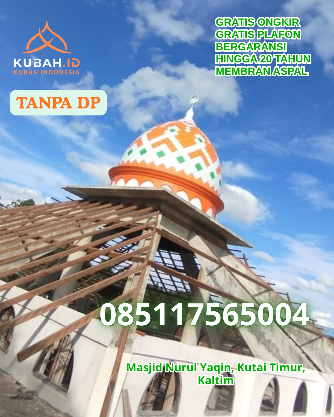 KUBAH MASJID STAINLESS STEEL DESAIN KEKINIAN KEC. MAMPANG PRAPATAN JAKARTA SELATAN PROV. JAKARTA WA 085117565004