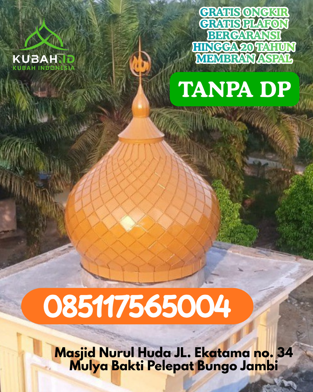 KUBAH MASJID GRC MODERN DAN KUAT KEC. BUNGORO KAB. PANGKAJENE DAN KEPULAUAN PROV. SULAWESI SELATAN WA 085117565004