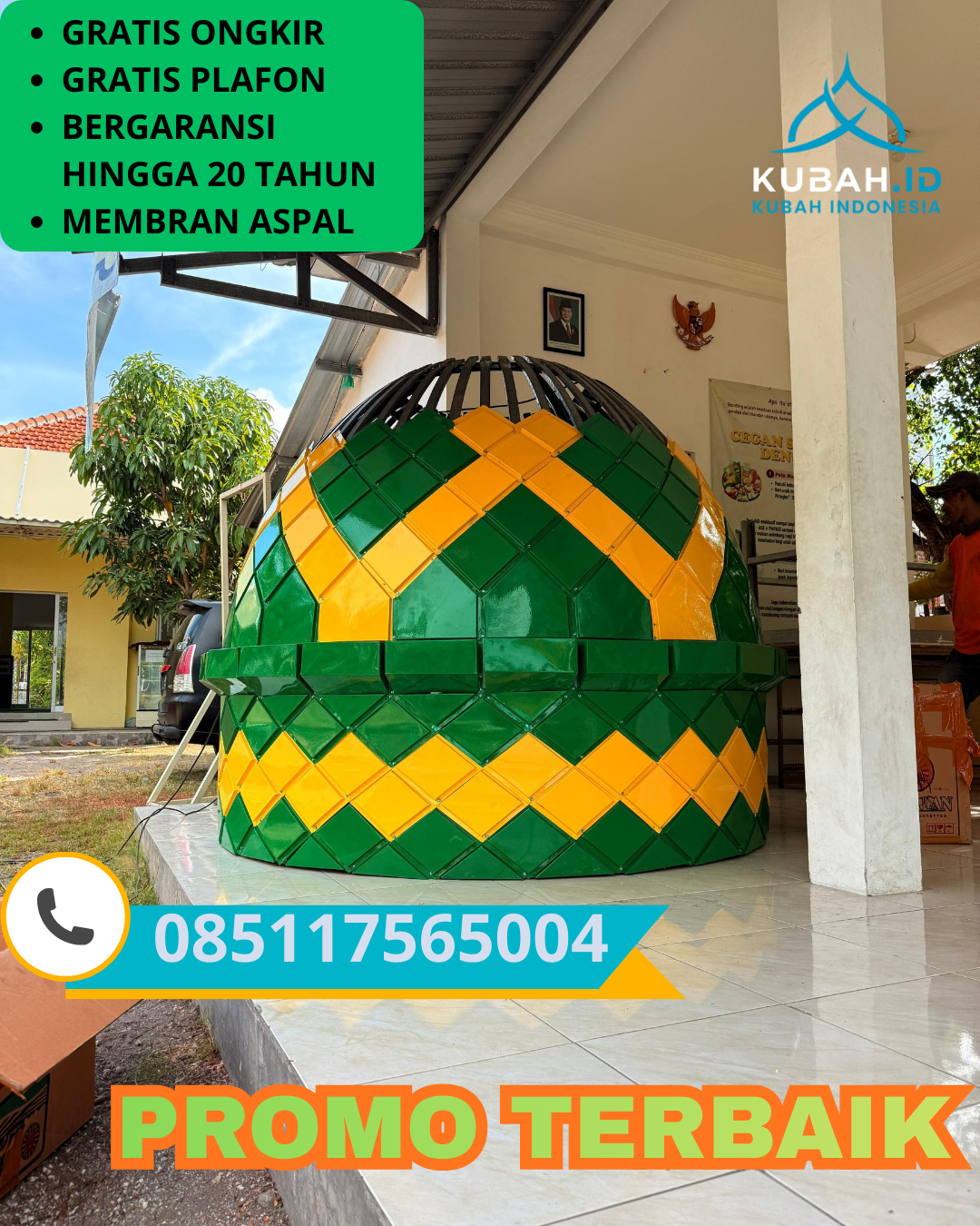 KUBAH MASJID GALVALUM HARGA TERJANGKAU DI KEC. BAROS, KOTA SUKABUMI (WA: 085117565004)