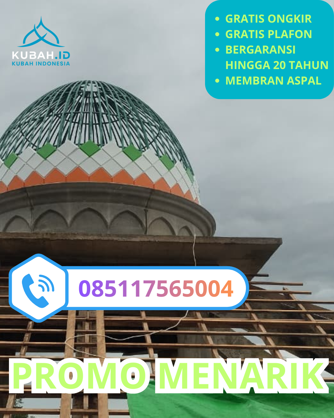 KUBAH MASJID GALVALUME BERKUALITAS BERGARANSI DI KEC. PATRANG, KAB. JEMBER, JAWA TIMUR (WA: 085117565004)