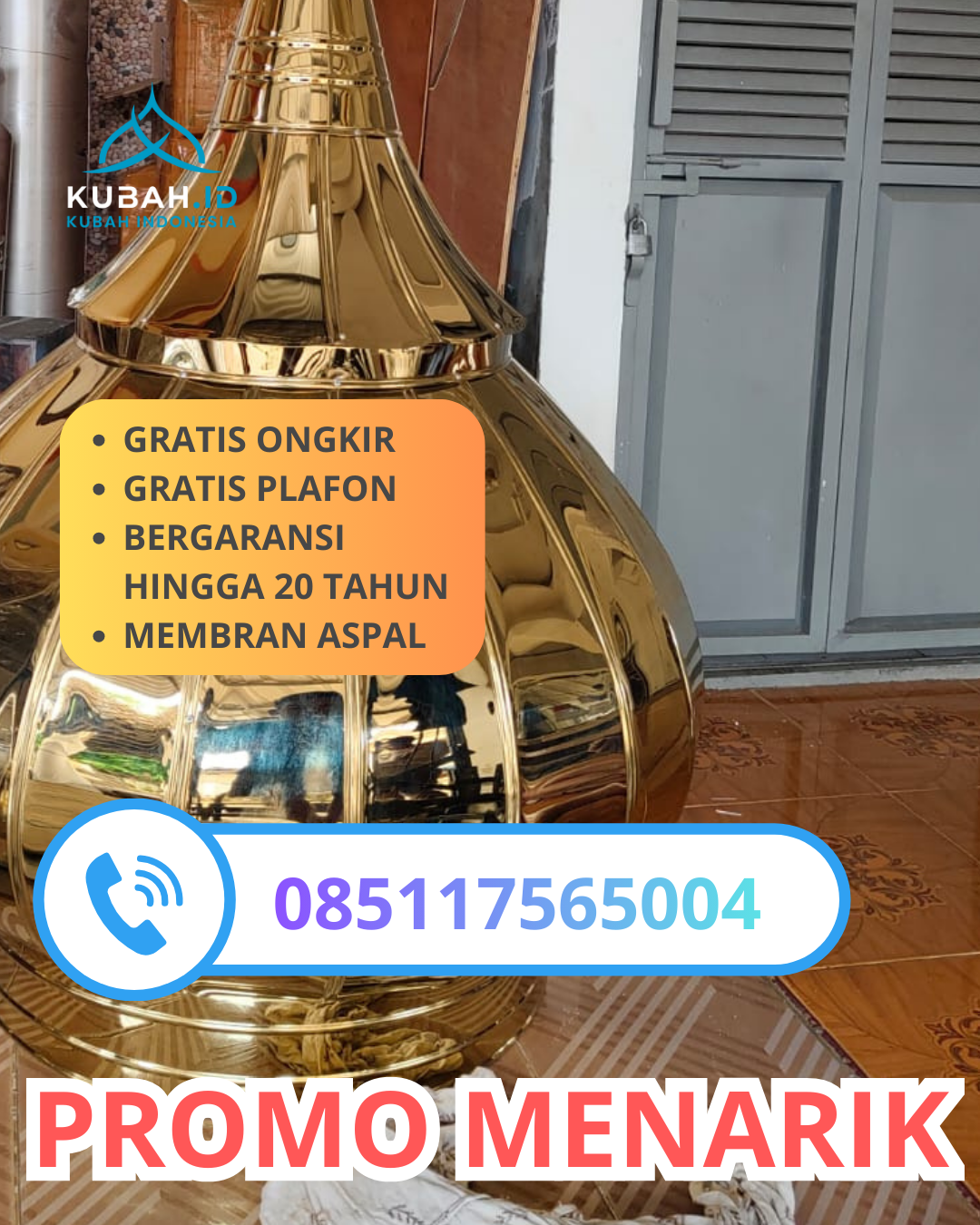 KUBAH MASJID GALVALUME HARGA TERJANGKAU DI KEC. PARANG, KAB. MAGETAN, JAWA TIMUR (WA: 085117565004)