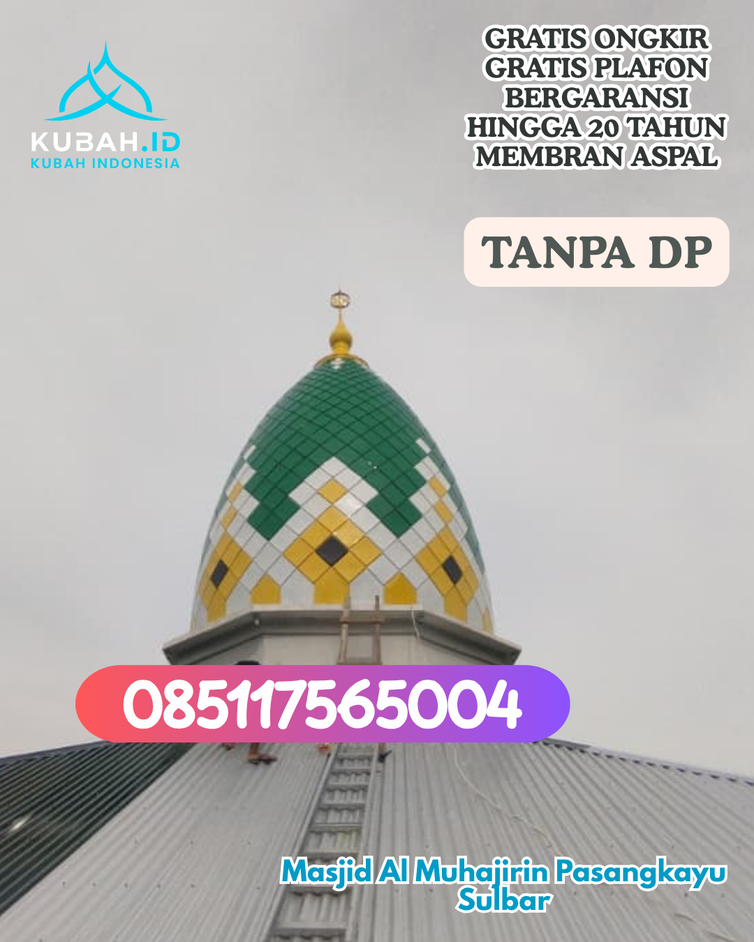 KUBAH MASJID GRC TAMPILAN MEGAH KEC. HAURGEULIS KAB. INDRAMAYU PROV. JABAR WA 085117565004